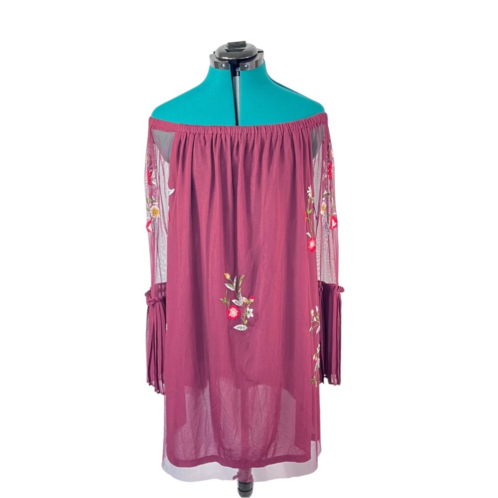 (NWT) Bongo off the shoulder Auburn mini dress (XL)